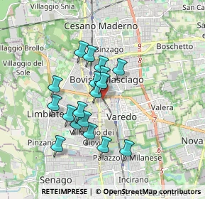 Mappa Via Francioli, 20813 Bovisio-Masciago MB, Italia (1.435)