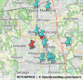 Mappa Via Francioli, 20813 Bovisio-Masciago MB, Italia (1.73182)