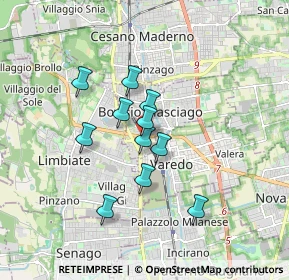 Mappa Via Francioli, 20813 Bovisio-Masciago MB, Italia (1.30818)