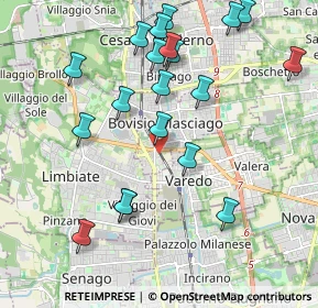 Mappa Via Francioli, 20813 Bovisio-Masciago MB, Italia (2.169)