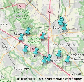 Mappa Via Caduti della Liberazione, 21040 Uboldo VA, Italia (3.86333)