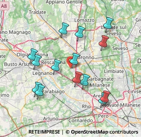 Mappa Via Caduti della Liberazione, 21040 Uboldo VA, Italia (7.44857)