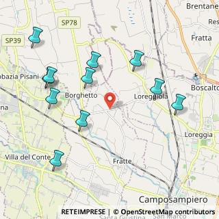 Mappa Via Rettilineo, 35018 Santa Giustina in Colle PD, Italia (2.28636)
