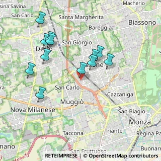 Mappa Via Matteo Bandello, 20851 Lissone MB, Italia (1.93583)