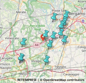 Mappa Via S. Pellico, 20056 Trezzo sull'Adda MI, Italia (7.39857)