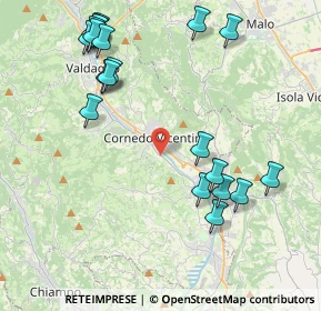 Mappa Via Don Sammartin Lungoagno, 36073 Cornedo vicentino VI, Italia (4.7905)