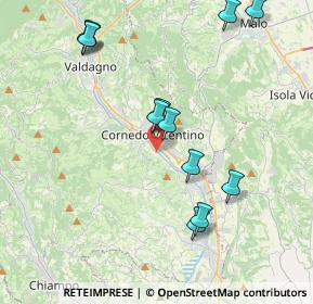 Mappa Via Don Sammartin Lungoagno, 36073 Cornedo vicentino VI, Italia (4.21917)