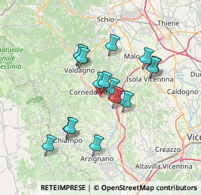 Mappa Via Don Sammartin Lungoagno, 36073 Cornedo vicentino VI, Italia (5.98188)