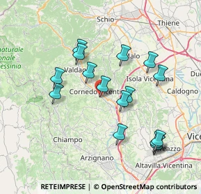 Mappa Via Don Sammartin Lungoagno, 36073 Cornedo vicentino VI, Italia (7.31438)