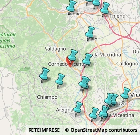 Mappa Via Don Sammartin Lungoagno, 36073 Cornedo vicentino VI, Italia (9.9445)
