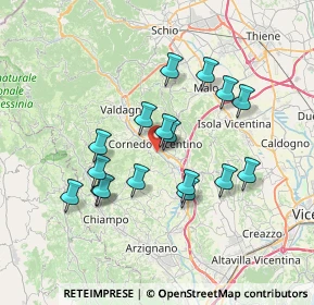 Mappa Via Don Sammartin Lungoagno, 36073 Cornedo vicentino VI, Italia (6.34118)