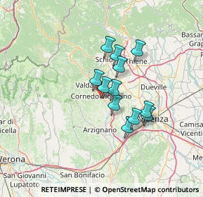 Mappa Via Don Sammartin Lungoagno, 36073 Cornedo vicentino VI, Italia (9.61)