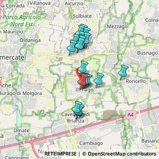 Mappa Via Bellusco, 20876 Ornago MB, Italia (1.457)