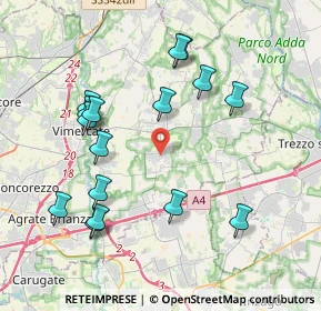 Mappa Via Bellusco, 20876 Ornago MB, Italia (4.0775)