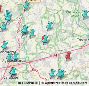 Mappa Via Bellusco, 20876 Ornago MB, Italia (6.1235)