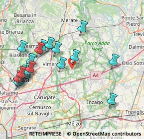 Mappa Via Bellusco, 20876 Ornago MB, Italia (9.02)