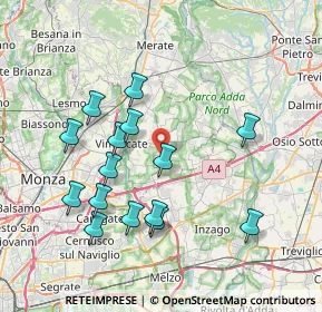 Mappa Via Bellusco, 20876 Ornago MB, Italia (7.55067)
