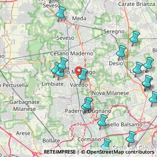 Mappa Via Monte Grappa, 20814 Varedo MB, Italia (5.72222)