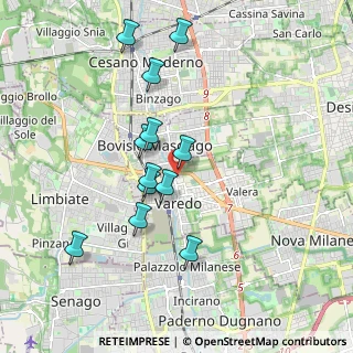 Mappa Via Monte Grappa, 20814 Varedo MB, Italia (1.72083)