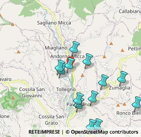 Mappa Via della Rimembranza, 13811 Andorno Micca BI, Italia (2.08308)