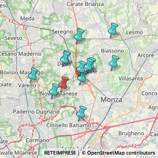 Mappa Via Padre Semeria, 20851 Lissone MB, Italia (2.80154)