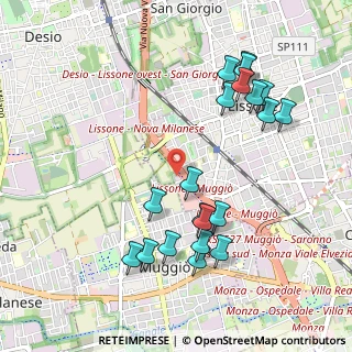 Mappa Via Padre Semeria, 20851 Lissone MB, Italia (1.0775)