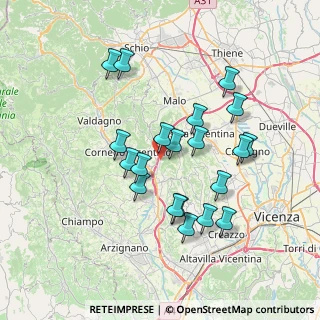 Mappa Via della Tecnica, 36070 Castelgomberto VI, Italia (6.6645)