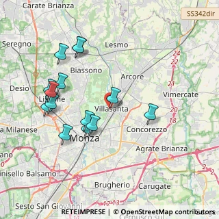 Mappa Via F. Confalonieri, 20856 Villasanta MB, Italia (3.93643)