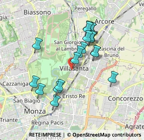 Mappa Piazza Andrea Oggioni, 20852 Villasanta MB, Italia (1.6495)