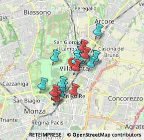 Mappa Piazza Andrea Oggioni, 20852 Villasanta MB, Italia (1.231)