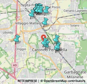 Mappa Via Ungaretti Giuseppe, 21042 Caronno Pertusella VA, Italia (2.096)
