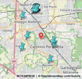 Mappa Via Ungaretti Giuseppe, 21042 Caronno Pertusella VA, Italia (2.3795)