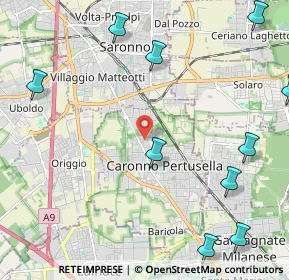 Mappa Via Ungaretti Giuseppe, 21042 Caronno Pertusella VA, Italia (3.02182)