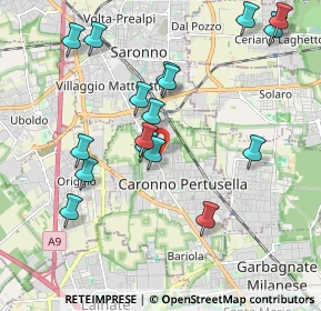 Mappa Via Ungaretti Giuseppe, 21042 Caronno Pertusella VA, Italia (2.03412)