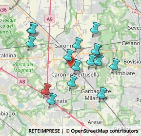 Mappa Via Ungaretti Giuseppe, 21042 Caronno Pertusella VA, Italia (3.45188)