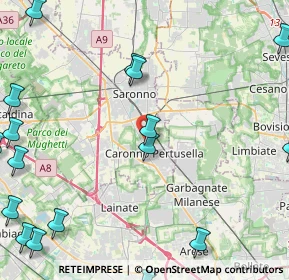 Mappa Via Ungaretti Giuseppe, 21042 Caronno Pertusella VA, Italia (6.8655)