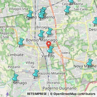 Mappa Via Sempione, 20814 Varedo MB, Italia (2.83929)