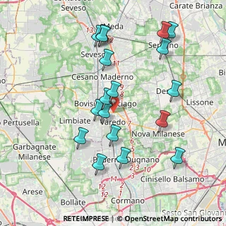Mappa Via Sempione, 20814 Varedo MB, Italia (3.96944)