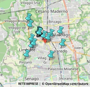 Mappa Via Brescia, 20813 Bovisio-Masciago MB, Italia (1.13684)
