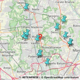 Mappa Via Pastrengo, 20814 Varedo MB, Italia (4.55231)