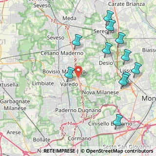 Mappa Via Pastrengo, 20814 Varedo MB, Italia (4.9)