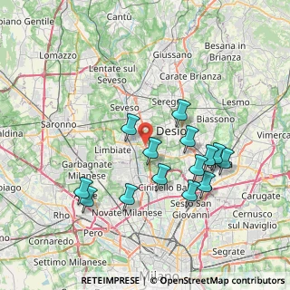 Mappa Via Pastrengo, 20814 Varedo MB, Italia (7.21143)