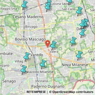 Mappa Via Pastrengo, 20814 Varedo MB, Italia (3.074)