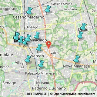 Mappa Via Pastrengo, 20814 Varedo MB, Italia (2.60389)