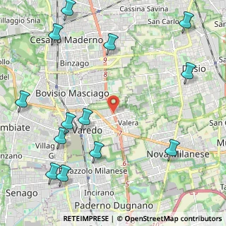 Mappa Via Pastrengo, 20814 Varedo MB, Italia (2.91077)