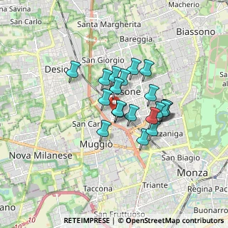 Mappa Via P. Borsieri, 20851 Lissone MB, Italia (1.223)