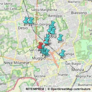 Mappa Via P. Borsieri, 20851 Lissone MB, Italia (1.22143)