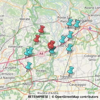 Mappa A4 Torino - Trieste, 20056 Trezzo sull'Adda MI, Italia (6.47643)