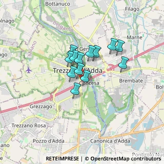 Mappa A4 Torino - Trieste, 20056 Trezzo sull'Adda MI, Italia (1.15231)