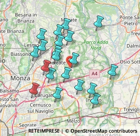 Mappa Via E. Fermi, 20876 Ornago MB, Italia (6.728)